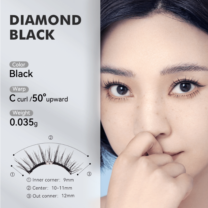 Wosado Double Magnetic Lashes - Diamond Black - KAYSHE