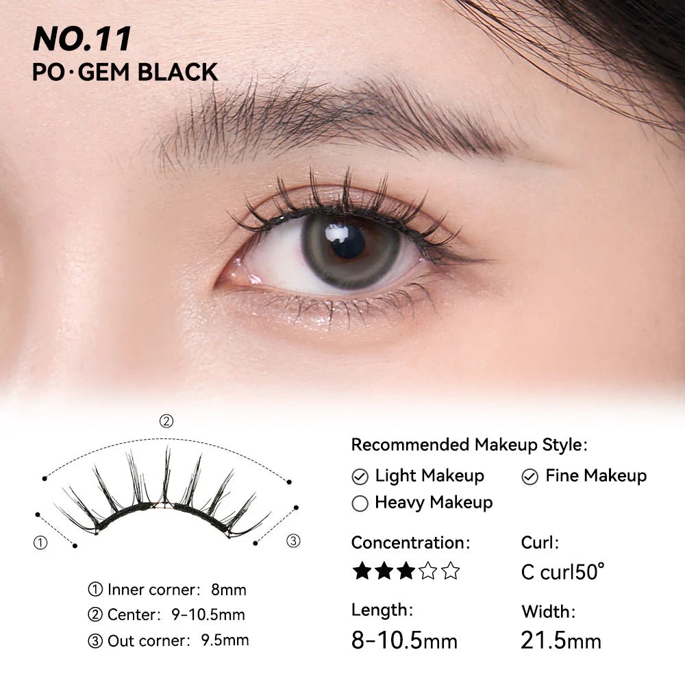 Wosado Double Magnetic Lashes - Diamond Black - KAYSHE